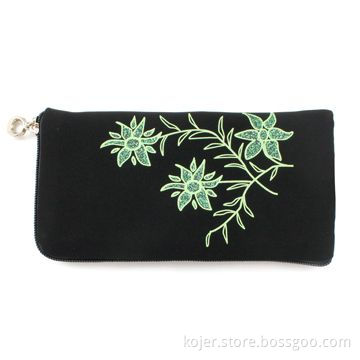 Stylish Pouch with Quality Zipper Slider and Lanyard, Ideal for Apple's iPhone 4, Made of Velvet